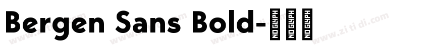 Bergen Sans Bold字体转换